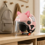 Vaikų katės ausų &scaron;almas Kietas greito atsegimo sagtelė Vaikų įranga Dinzauras Cute Rabbit Pink B gray