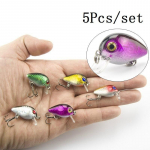 Žvejybos masalai 5 vnt/10 vnt žvejybos masalas, vienas kabliukas, skirtas Walleye Bass žvejybos masalai poledinei žūklei 4cm