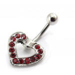 Les Tr&eacute;sors De Lily [E6412] - Body Piercing 'Coeur D&eacute;esse' Rouge