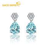 SACE GEMS Klasikiniai vario lydinio cirkonio auskarai Moteri&scaron;ki papuo&scaron;alai Vestuvių pažadas vakarėliui rožinė