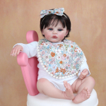 BZDOLL 48CM 3D marmurinės tekstūros odos matomos venos Mink&scaron;tas silikoninis Reborn Baby Doll žaislas mergaitei 19 colių audinio kūno puo&scaron;mena Boneca