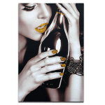 Les Tr&eacute;sors De Lily [A0346] - Toile 'Sexy Angel' noir dor&eacute; - 40x60 cm (champagne)