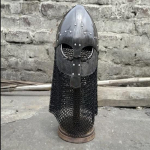 Medieval Viking Warrior Helmet Battle Ready Norman Helmet Hand forged Steel Helmet With Chain mail Nasal Norse Helmet Gift Items