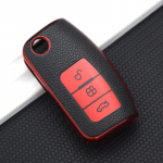 TPU automobilio raktų dėklo dangtelis, skirtas Ford Fiesta Focus 2 Ecosport Kuga Escape Falcon B-Max C-Max Eco Sport Galaxy raktų krep&scaron;io korpuso laikiklis Key Case raudona