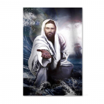 Jėzaus serijos drobės plakatai ir spaudiniai Krik&scaron;čionių sienų menas Paveikslų tapyba svetainei namų dekoravimui freskos dovanos 50X70cm No Frame