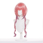 70 cm Anime Miss Kobayashi Dragon Maid Iruru Cosplay perukas Rožinis perukas Sintetinis plaukų kar&scaron;čiui atsparus perukas