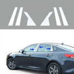 6 vnt Automobilių durų langų statramsčio stulpelių apdailos dangtelio lipdukas Chromas, skirtas KIA Optima/KIA K5 2016 2017 2018 2019 m.