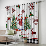 Kalėdų langų užuolaidų dekoras namams miegamojo virtuvei svetainei Kalėdų ornamentas Kalėdų dovanos Navidad Natal Naujieji 2023 m. 135W x 230H(cm) x2