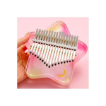 Lulu 17 klavi&scaron;ų akrilinė spalvinga vaivoryk&scaron;tės kalimba, rožinė žvaigždutė, populiarus korėjieti&scaron;kas žaislas