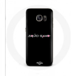 Coque pour samsung galaxy S6 Squid Game logo Fond Noir