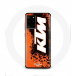 Coque pour Samsung Galaxy S11 Plus KTM Logo blanc fond orange