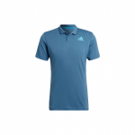 Adidas Gameset Logo Print Solid Tennis Polo Mar&scaron;kinėliai Vyri&scaron;ki vir&scaron;utiniai vir&scaron;utiniai drabužiai Mėlyni HB9137 M