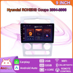 9 colių Android Car Radio Carplay, skirtas Hyundai ROHENS Coupe 2004-2006 Automobilių multimedijos vaizdo grotuvas GPS navigacija WIFI 4+64GB