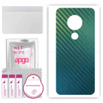 apgo Protective Skin Sticker for the back compatible with Nokia 6.2, Wrap Film, Foil, Vinyl - Pattern Carbon Chameleon CAKA1