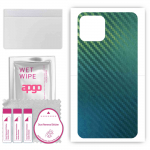 apgo Protective Skin Sticker for the back compatible with Cubot C30, Wrap Film, Foil, Vinyl - Pattern Carbon Chameleon CAKA1