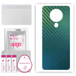 apgo Protective Skin Sticker for the back compatible with Tecno Spark 6, Wrap Film, Foil, Vinyl - Pattern Carbon Chameleon CAKA1