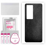 apgo Protective Skin Sticker for the back compatible with Vivo IQOO Neo5 SE, Wrap Film, Foil, Vinyl - Pattern Black Leather