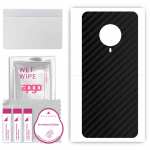 apgo Protective Skin Sticker for the back compatible with vivo S6 5G, Wrap Film, Foil, Vinyl - Pattern Carbon Black