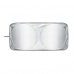 UV Block automobilio priekinis stiklas nuo saulės Atsparus UV spinduliams Auto vidaus apsauga Universal Fit Automobilio priekinio lango dangtelis nuo saulės sidabras