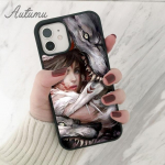 Anime Princess Mononoke telefono dėklas, skirtas iPhone 11 12 13 14 Pro Max mini XR XS SE 2020 7 8 Plus Samsung Galaxy S21 S22 apvalkalas iPhone 6plus