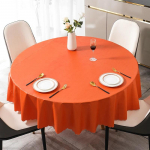 Paprasto verslo stiliaus vienspalė apvali staltiesė, stora, daugiaspalvė stalo danga, vandeniui atspari, atspari aliejui, plaunama, stalo užvalkalas 160cm round 1pcs