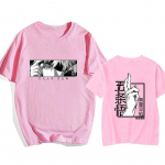 Mados vasaros juokingi anime Satoru Gojo Jujutsu Kaisen mar&scaron;kinėliai Vyri&scaron;ki dideli trumpomis rankovėmis sportiniai laisvalaikio mar&scaron;kinėliai, mink&scaron;ti sportiniai mar&scaron;kinėliai XS juoda