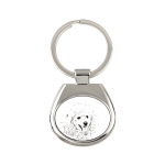 Pudelis - raktų pakabukas su &scaron;unimi, raktų pakabukas su spauda, ​​personalizuotas pakabukas i&scaron; prekės ženklo Art-Dog sidabras