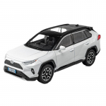 1/22 Toyota RAV4 SUV Lydinio Automobilio Modelis Diecast & Žaislinės Transporto Priemonės Beveik Visureigis Metalinis Automobilio Modelis Garsas ir &Scaron;viesa Automobilinis Žaislas Kolekcionuojami Daiktai Dovanos balta
