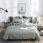Skalbta medvilninė lova keturių dalių patalynė antklodės užvalkalas 2.0m four-piece set