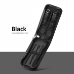 6 vnt. Ne&scaron;iojami prabangūs manikiūro rinkiniai Pedikiūro rinkiniai Ry&scaron;kiai juodi nagų kirpimo priemonių rinkinys Asmens priežiūros įrankiai Antakių žirklės juoda