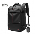 60L Vacpack kuprinė Neper&scaron;lampama nuo vagystės oro vakuuminė kompresinė kelioninė kuprinė su elektriniu siurbliu keliautojams juoda