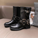 Moteri&scaron;ki žieminiai dviratininkų batai Madingi diržo sagtis Moteri&scaron;ki Eleganti&scaron;ki Platforminiai Batai Trumpi Batai Laisvalaikiai moteri&scaron;ki riterių batai Q436 36
