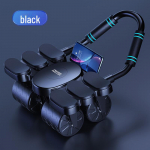 Pilvo treniruoklis su automatiniu at&scaron;okimu, skirtas tonizuoti pilvo raumenis, vyrų kūno rengybos įranga Four-wheel six-elbow support interconnection model juoda