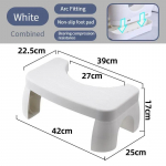 1 vnt. sulankstomas tualetinis pritūpęs taburetė, neslystanti pėdų kėdutė, apsauganti nuo ne&scaron;iojamojo laiptelio vonios kambario įrankių reikmenims