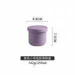 Silikoninė &scaron;viežiai i&scaron;laikoma dėžutė su dangteliu Mikrobangų krosnelė Bento prie&scaron;piečių dėžutė salotoms vaisių dubuo Ne&scaron;iojama stovyklavimo pikniko maisto laikymo dėžutė tra&scaron;kučiai 250ml pilka