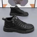 Madingi Odiniai Vyri&scaron;ki Batai 2024 Nauji Žieminiai Platforminiai &Scaron;ilti Kailiniai Ankle Short Nėriniai Madingi Naujovi&scaron;ki Glausti Atsitiktiniai Darbo Medvilniniai Batai Botas 39