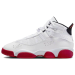 Air Jordan 6 Rings GS Balti Universitetiniai Raudoni Vaikų Sportbačiai Juodi 323419-160 37.5