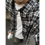 2024 m. raidės ilgomis rankovėmis mar&scaron;kinėliai japoni&scaron;ko Honkongo stiliaus laisvi mar&scaron;kinėliai berniukams, vasari&scaron;ki, madingi, universalūs, laisvalaikio paltai M juoda