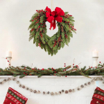 Christmas Wreath for Front Door 20 inch Artificial Window Porches