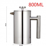 350 ml/800 ml/1000 ml prancūzi&scaron;ko spaudimo kavos aparatas i&scaron; nerūdijančio plieno dvigubų sienelių izoliuotas kavos virimo aparatas 800ml