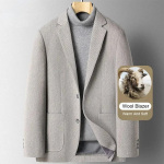 Prekės ženklo Smart Casual vilnoniai &scaron;varkai vyrams rudeniui žiemai, vienspalviai, madingi, lieknai priglundantys vilnoniai kostiuminiai &scaron;varkai, Korėjos vyri&scaron;ki drabužiai 4XL