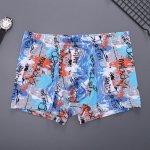 Didelio dydžio ledo &scaron;ilko vyri&scaron;ki apatiniai bokseriai Homme apatiniai &scaron;ortai Apatinis spausdinys Seksualus apatinis trikotažas Kelnaitės Berniukų kelnaitės L XL 2XL 3XL 4XL L mėlyna