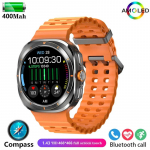 New Smart Watch 7 Ultra Men AMOLED Screen Multi-Function Sports Fitness Tracker Health Women Smart Watch for Samsung iPhone oranžinė