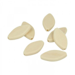 Perle bois Lucy p&eacute;tale 15x30mm 7 pi&egrave;ces