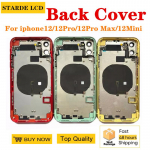 Full Housing For iPhone 12/12Pro/ 12 Pro Max /12 mini Back Glass Battery Cover Middle Frame Classic Assembly Replacement 12 gray