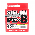Sunline P.E valas X8 Siglon 300M P.E 0.8 12LB Žalias (2202) laimo žalia spalva