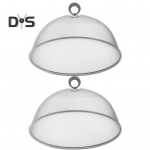 2 vnt. Metalinis maisto apsauginis tinklelis, ilgaamžis, ilgaamžis lauko i&scaron;kylos stalo maisto skėčio tinklelis raudona