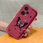 Mink&scaron;tas silikoninis kvadratinių kopėčių spausdinimo ra&scaron;tų telefono korpusas, pilnas dangtis, fotoaparatas, atsparus smūgiams, guminis dėklas, skirtas Xiaomi Redmi Redmi Note 12 Pro Speed balta