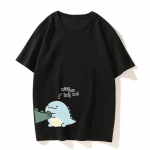 Dinozauras, derinamas su poros mar&scaron;kinėliais Auk&scaron;tos kokybės vasaros laisvalaikio mar&scaron;kinėliai trumpomis rankovėmis, vaikinas, mergina, mergina XXS smėlis