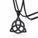 Paprastas lydinio trikampis integruotas retro unisex vėrinys 50CM(Necklace Size) juoda